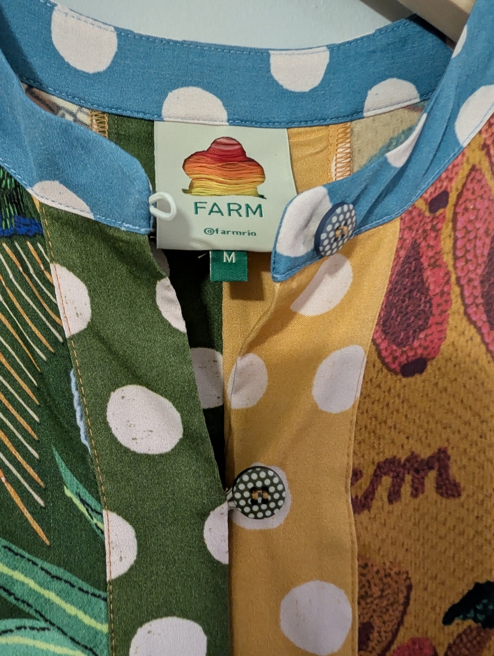 Farm Rio Sunset Patchwork Dress - Size M - Picture 3 of 6